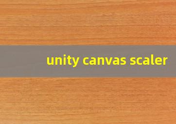 unity canvas scaler